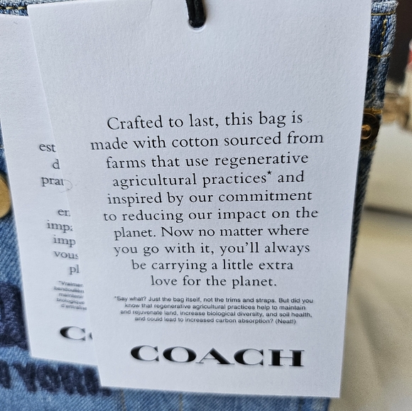Coach Mini Cargo 20 Denim Tote Bag. NWT - Picture 10 of 14